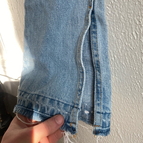 Zara Women’s Premium Denim, High Waisted Split Hem Size 2 Light Wash - Picture 5 of 9